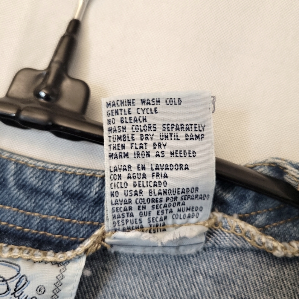 TRUE BLUE Denim Blue Jean Maxi Dress Vintage 90s y2k Western 100% Cotton Size M - Picture 15 of 15
